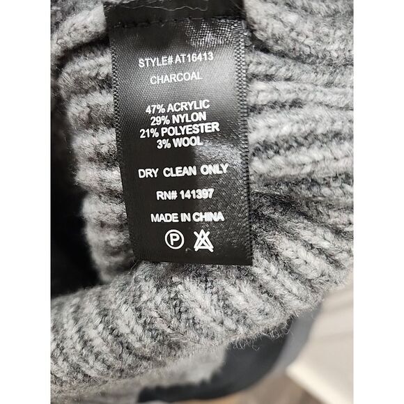 Anthropologie ASTR the Label Puff-Sleeve Turtleneck Knit‎ Sweater Gray Medium - Picture 10 of 10
